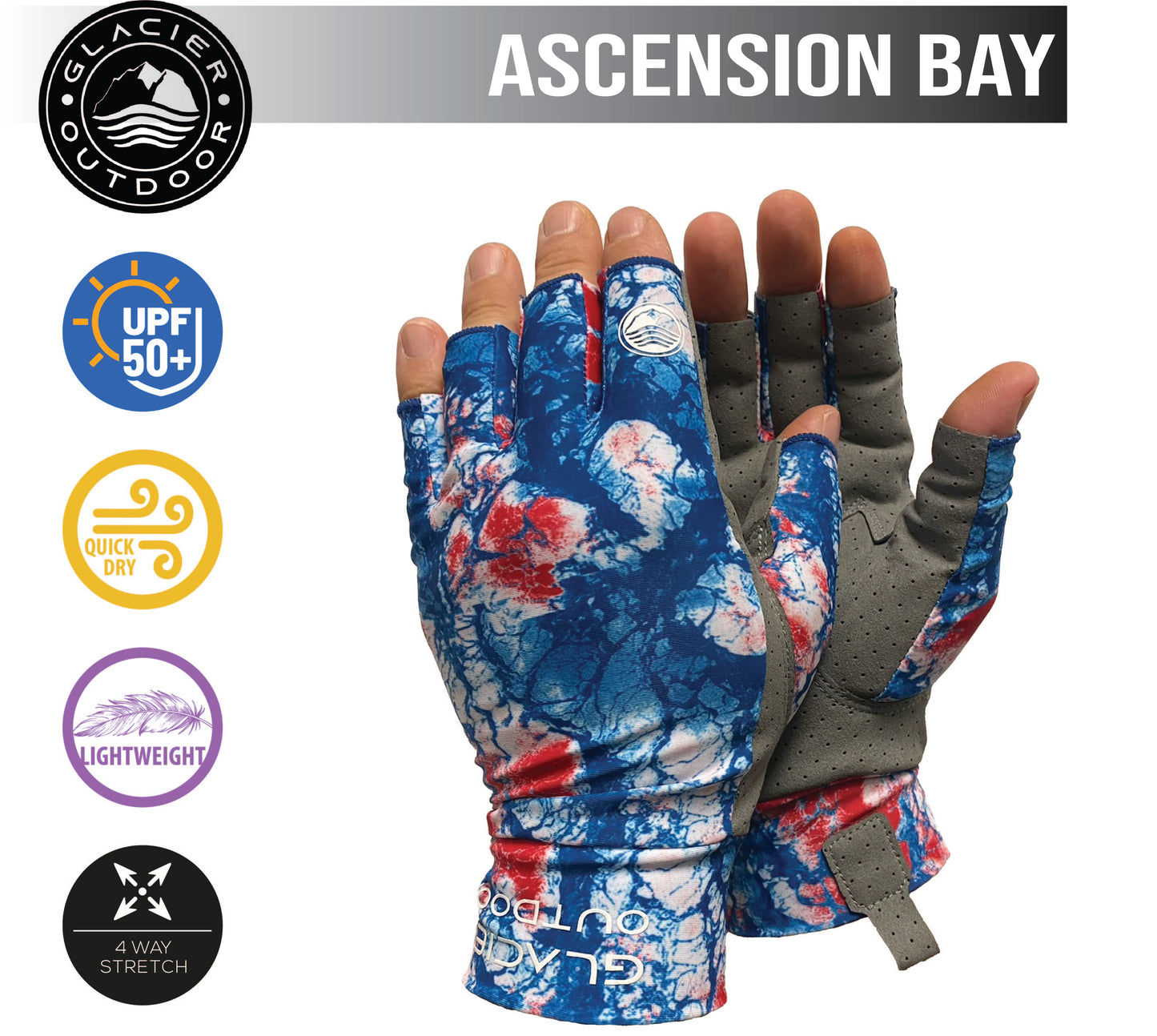 Ascension Bay Sun Glove - Patriot