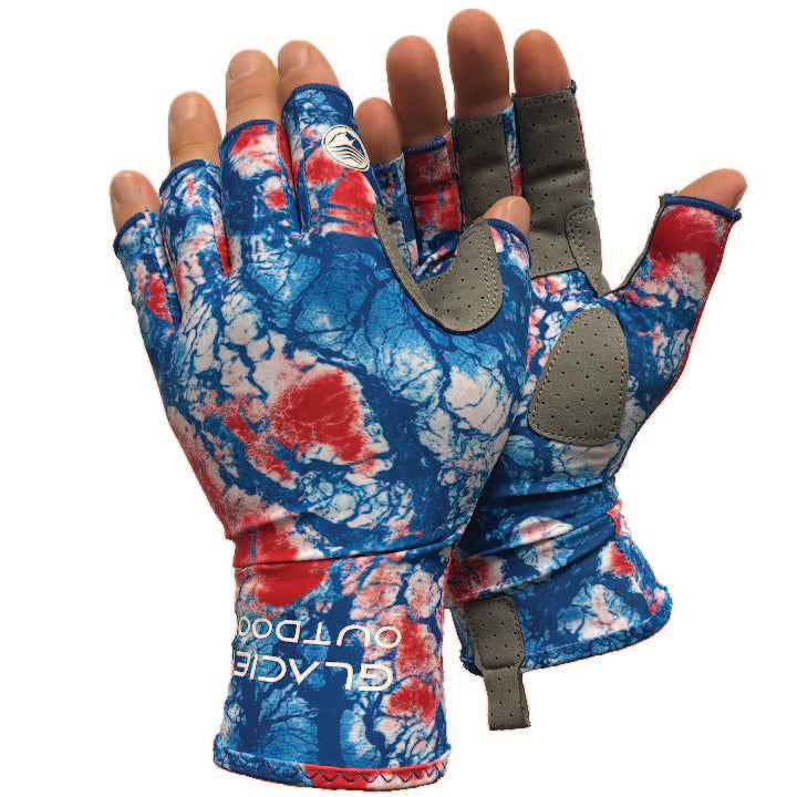 Glacier Glove Islamorada Fingerless Sun Gloves L / Patriot