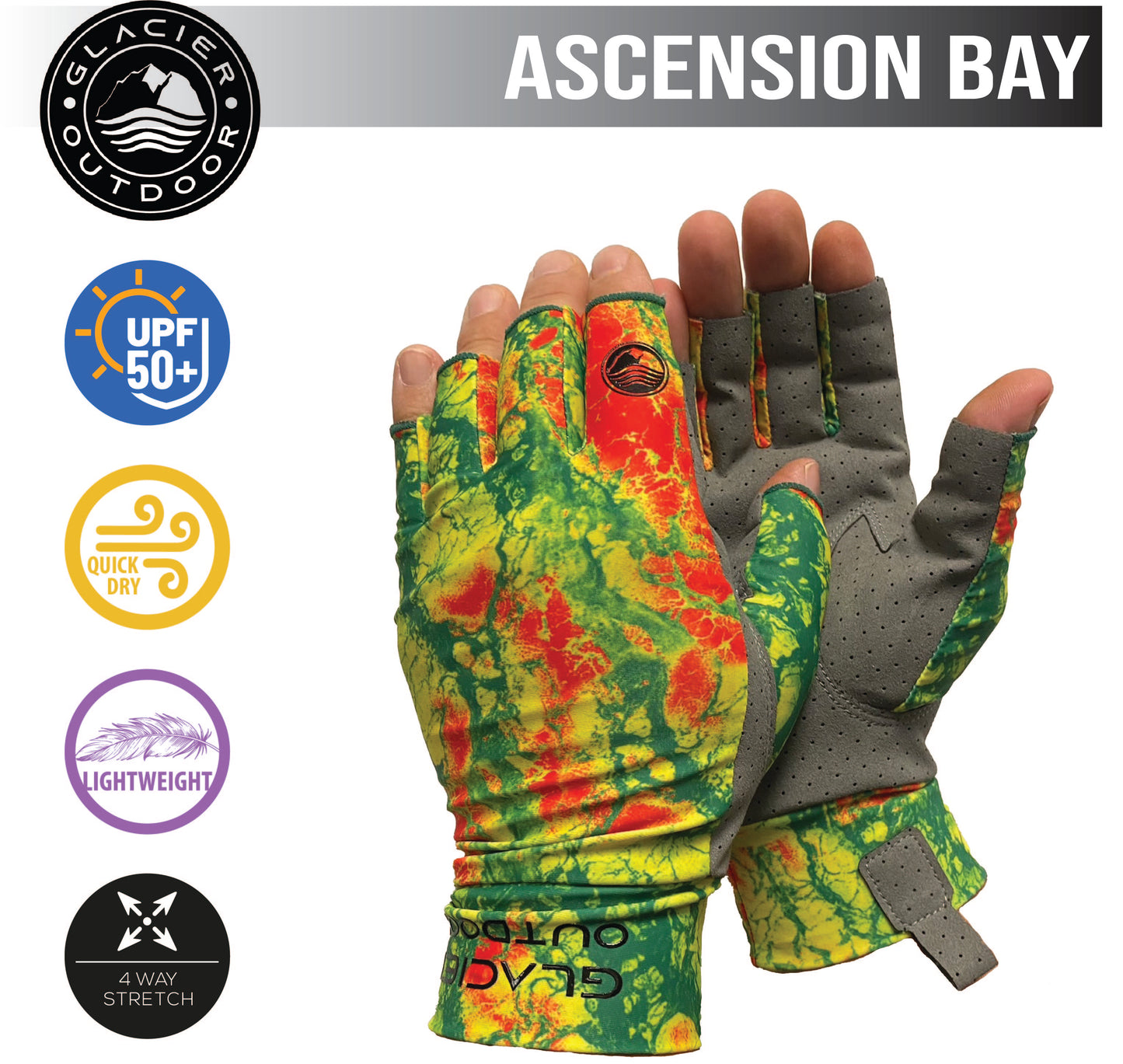 Ascension Bay Sun Glove - Rasta