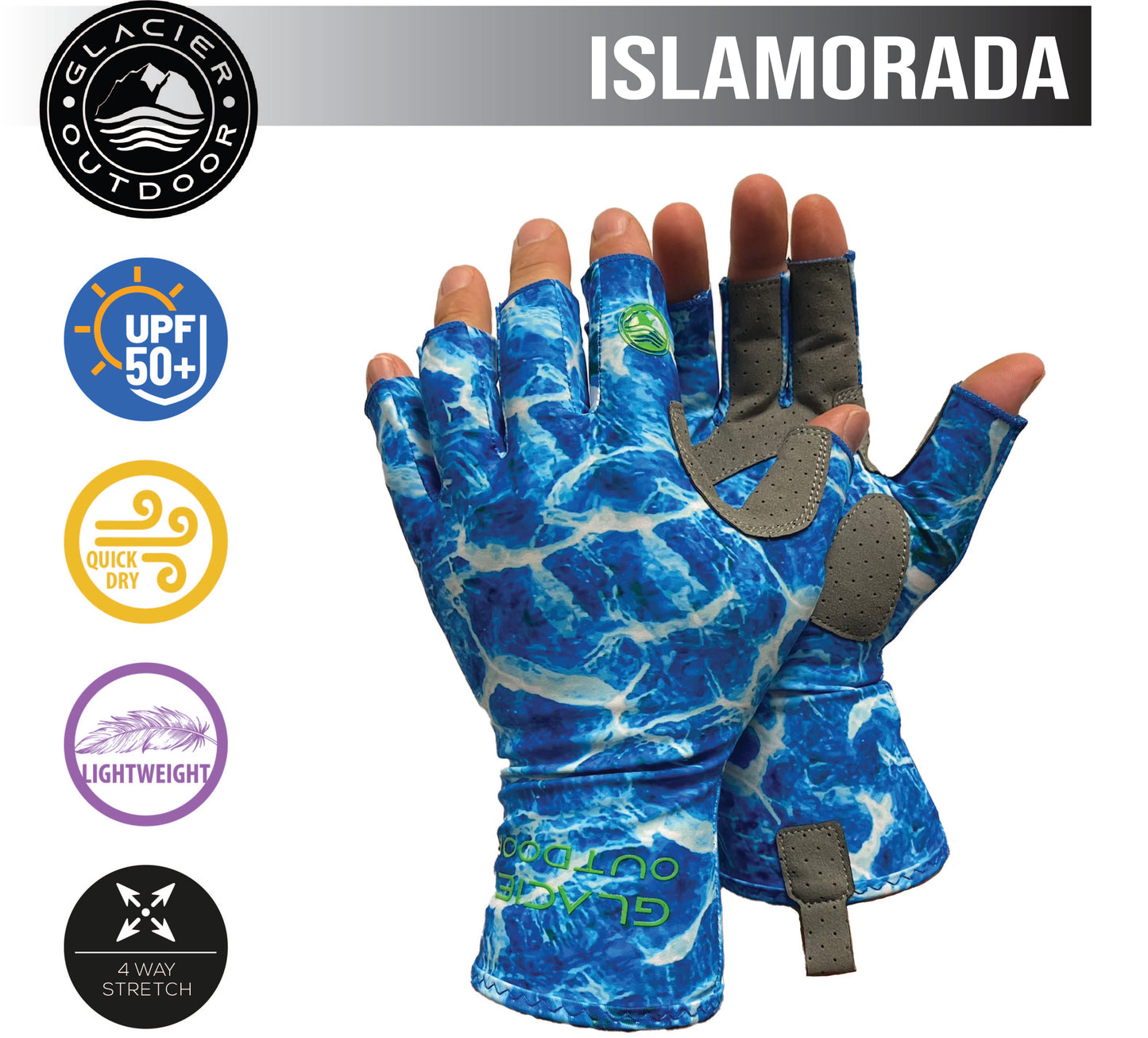 Islamorada Sun Glove - Blue Camo