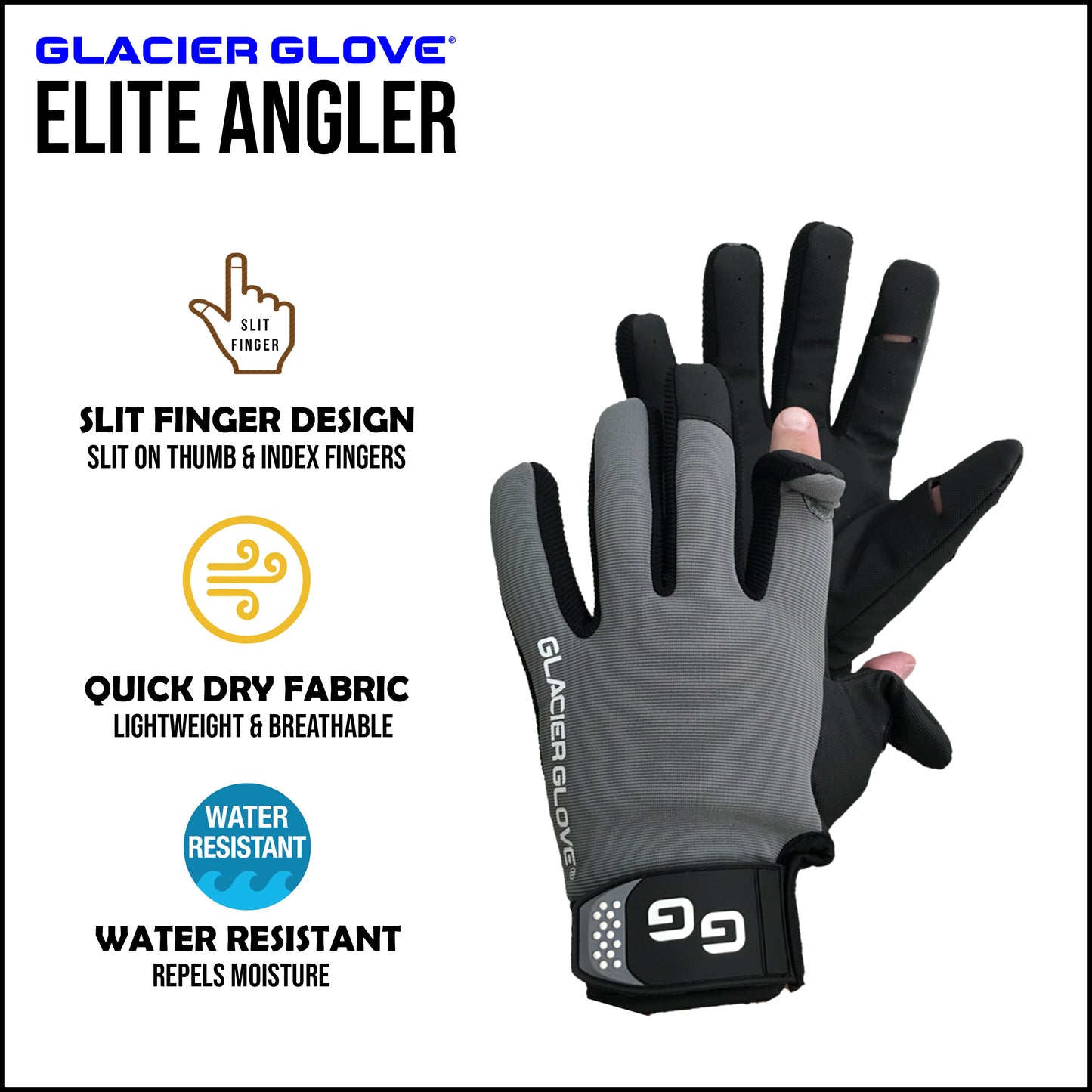 Glacier Glove Pro Angler Slit-Finger Fishing Gloves – White Water Outfitters